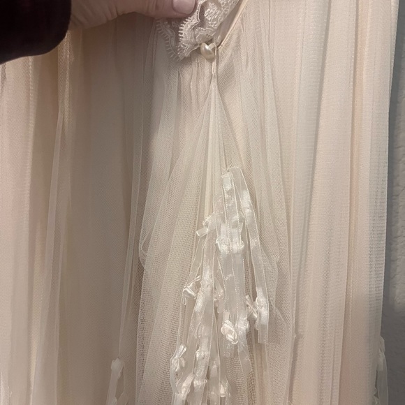 Vintage couture Claire Pettibone wedding dress French silk and beads - Picture 6 of 16